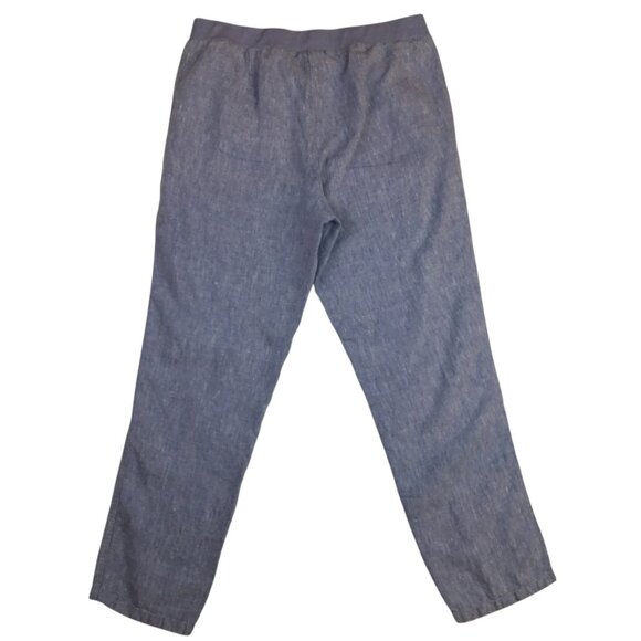 J. Jill Love Linen Womens Small Pants Blue Made In India - Picture 7 of 11